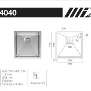 سینک استیل مدل TN4040