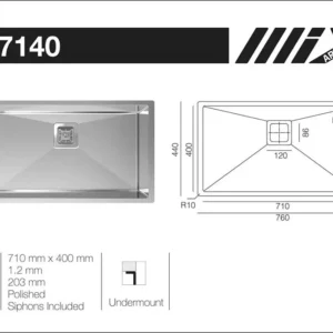 سینک ایتالیایی مدل tn7140